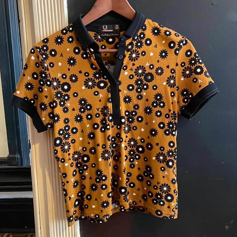 Fred Perry x Amy Winehouse Retro Floral Classic Logo Embroidered Polo Shirt